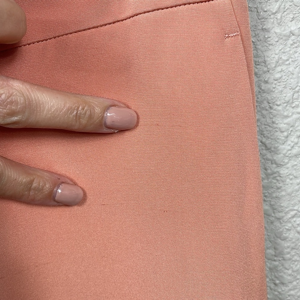 New Lafayette 148 Silk Blend Sullivan Wide Leg Pants Orange Peach Sz 6 - Picture 13 of 15